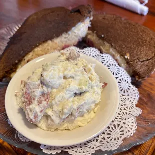 Rueben and home made potato salad