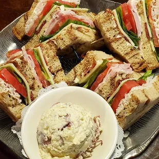 Club Sandwich on Marbled Rye FANTASTIC!