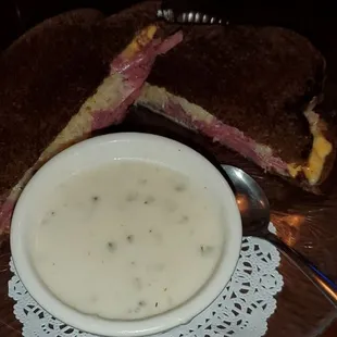 Reubens with Loaded Baked Potato Soup EXCELLENT!