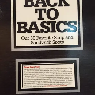 back to basics sign