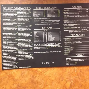 Menu board