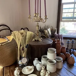 Quality pottery and baskets.