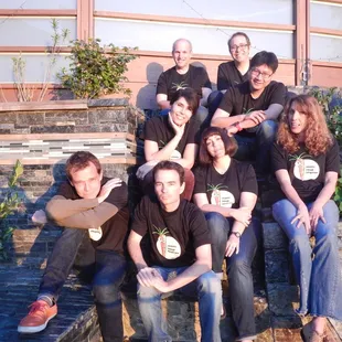 a group of people posing for a picture