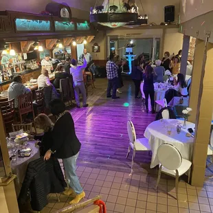 DJ plays music way too loud. It goes on every Saturday night. Can't hear your table even when you shout. Same decibels as night club loud.