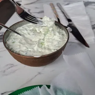 Yogurt with cucumber goes good with everything