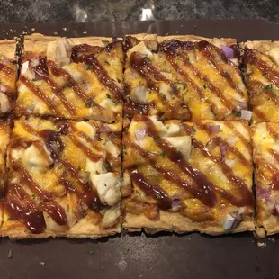 a flatbread pizza