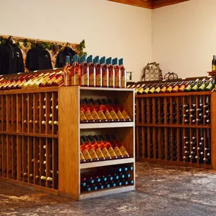 Wine shelfs at Stone Villa