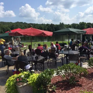 People enjoying wine