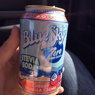 Stevia soda we had with our sandwich. Good!!