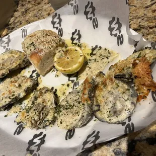 Chargrilled oysters