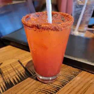 Happy hour strawberry big rocks margarita!!