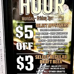 Happy Hour Menu
