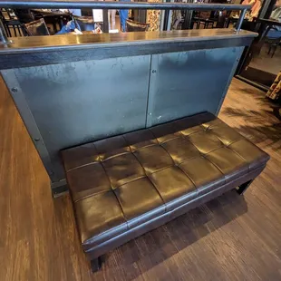 Comfy bench to sit on while waiting