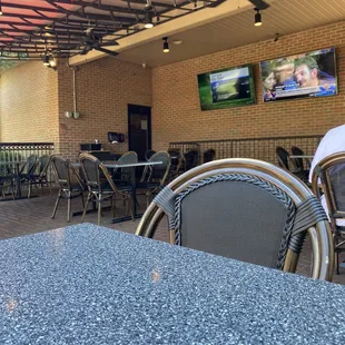 outdoor dining area