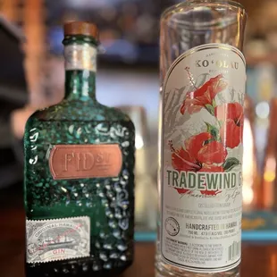 Two local gins on the menu.