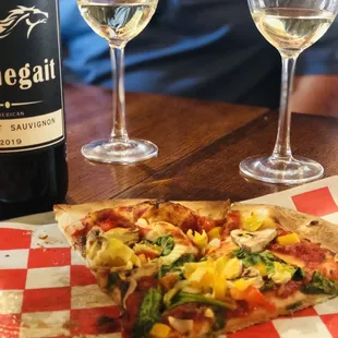 Veggie pizza no cheese