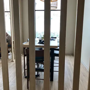 Separate little, semi-private area at the back of the restaurant