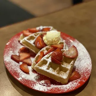 Waffle Only with strawberries