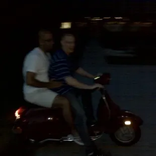 Late nite ride on the scooter at Stounhaus  2008