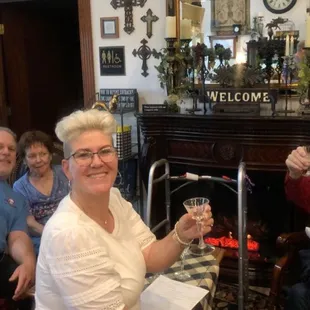 Inside doing the tasting