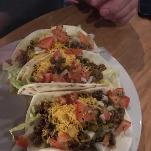 3 beef tacos 8 bucks