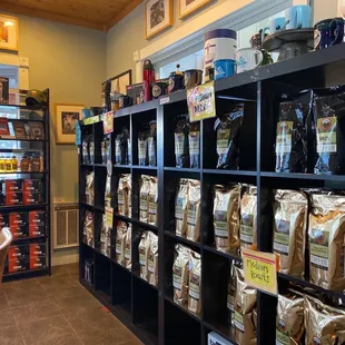 Coffee by the pound.