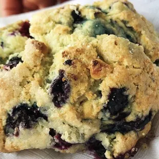 Blueberry white chocolate scone