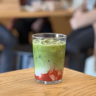 Iced Strawberry Matcha Latte
