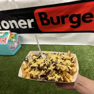 A Double Smash Burger On Top Of Fries!!!