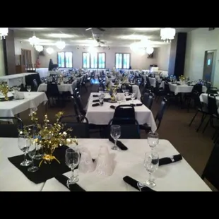 Formal banquet room for hosting special occasions, charitable events, business functions and banquets.
