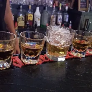 Jameson: neat x4; Jameson and Ginger
