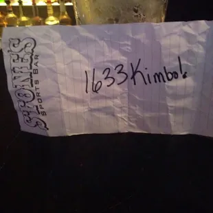 Stone's WiFi password.