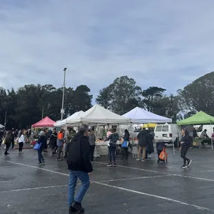 On a rainy day post-Christmas, less vendors but still lots of good food and produce!