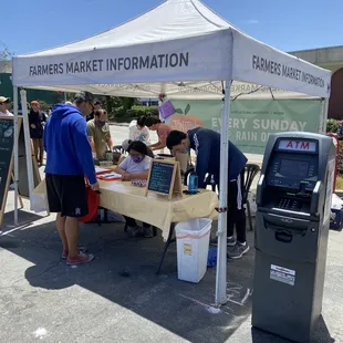 Information booth with a convenient ATM !