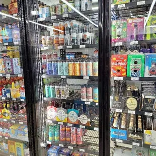 a display of bottles of alcohol