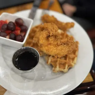 Chicken and waffles
