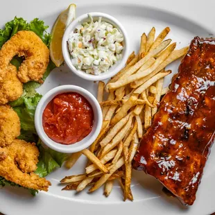 BBQ Ribs &amp; Crispy Shrimp