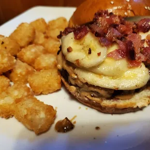 Kids  Elvis Burger with tots