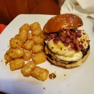 Kids  Elvis Burger with tots