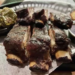 1/2 slab ribs with sauce on the side