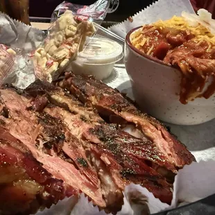 Quarter Slab 4 Bones and brisket chili