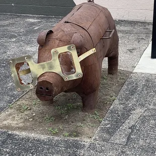 Smoker pig out front