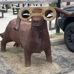 Smoker cow out front