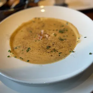 Lobster bisque. It had a lot of lobster towards the bottom that can&apos;t be seen in this photo.