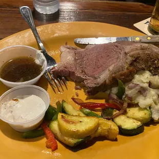 Prime rib dinner