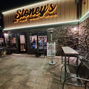 Outside restaurant