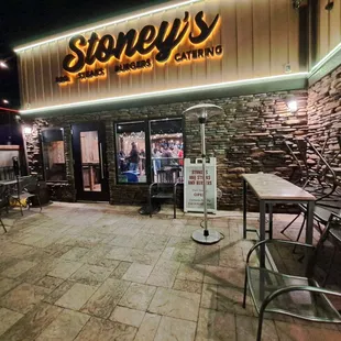 Outside restaurant