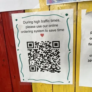a qr code on a wall