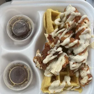 Chicken &amp; Waffles - Half (4.5/5)