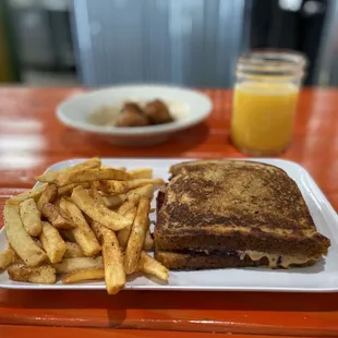 French Toast PB&amp;J with a side of Fries